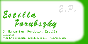 estilla porubszky business card
